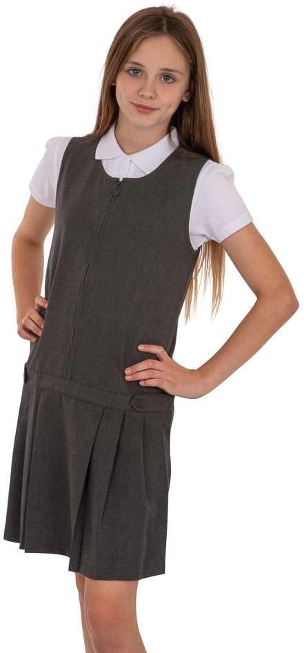 Girls Pleated School Pinafore 2 Pack - Image 2