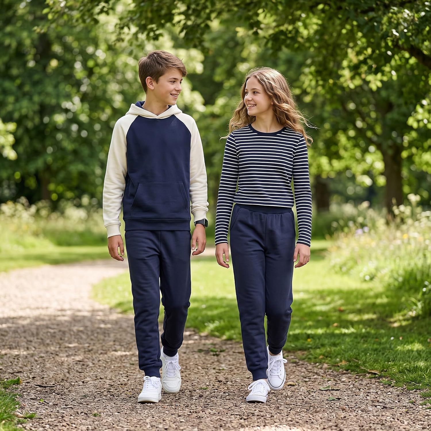 Kids Cotton Blend Fleece Joggers - Image 6