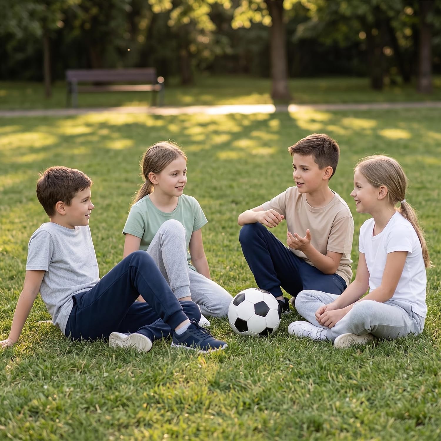 Kids Cotton Blend Fleece Joggers - Image 3