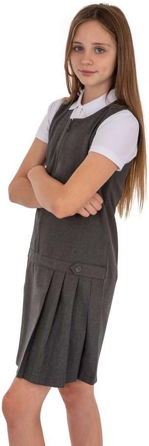 Girls Pleated School Pinafore 2 Pack - Image 4