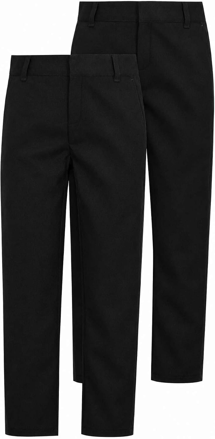 2 Pack Boys School Trousers