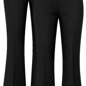 Girls Flared Jersey School Trousers