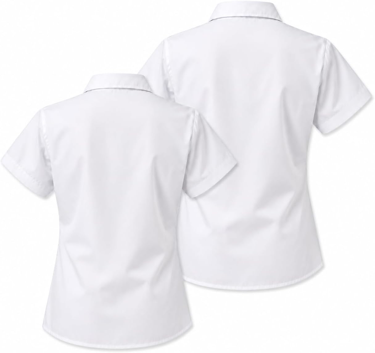 Girls White School Shirt Twin Pack - Image 3